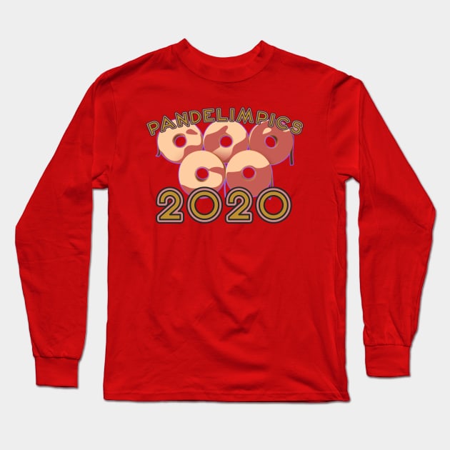 Pandelimpics 2020 Long Sleeve T-Shirt by FurryBallBunny